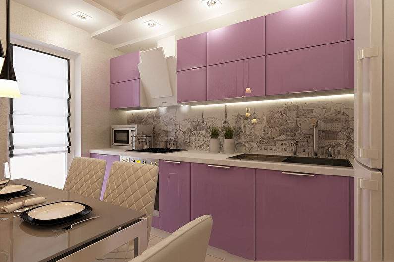 Kitchen design 9 sq.m. in modern style