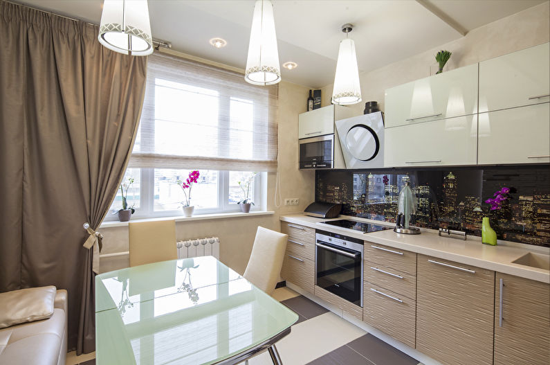 Kitchen design 9 sq.m. in modern style