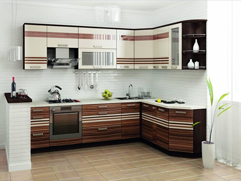 Kitchen design 9 sq.m. in modern style