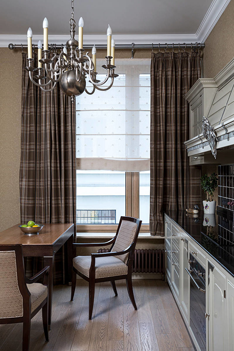 Kitchen design 9 sq.m. in classic style