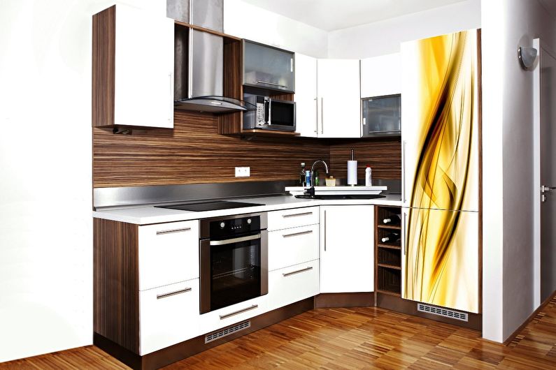 Design corner kitchen 9 sq.m.