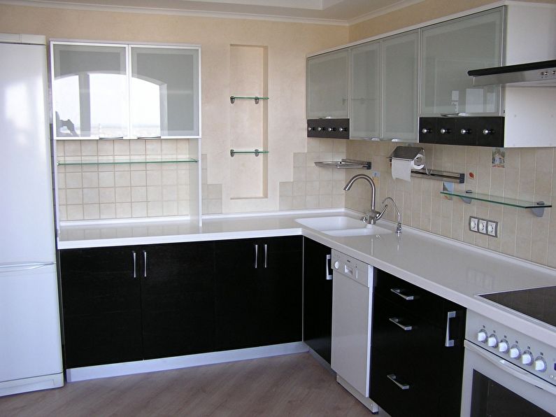 Design corner kitchen 9 sq.m.