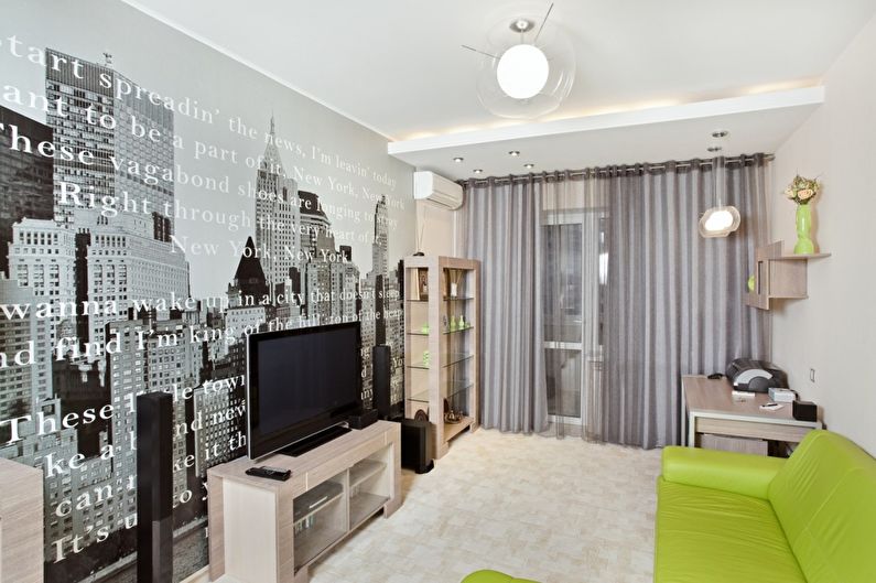 Wall mural for a living room in a modern style
