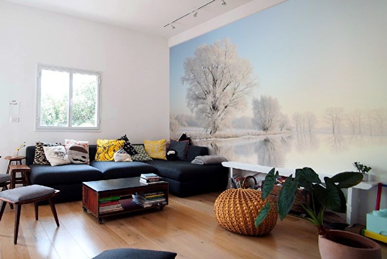 Wall mural for the living room in the Scandinavian style