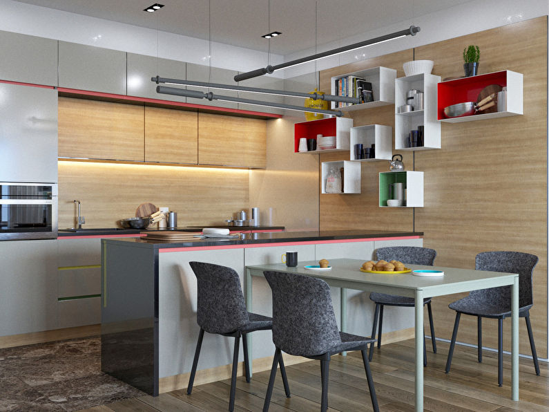 Soft contrasts: Interior of an apartment for a family with a child
