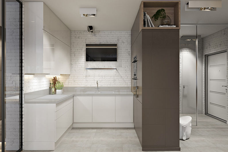 Loft style studio interior for a young couple