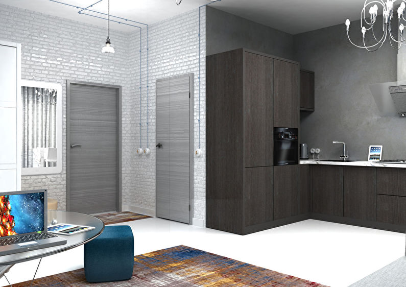 Interior of a studio apartment 32 m2