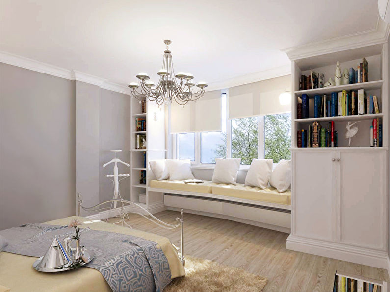 Het ontwerp van het appartement is 72 m².