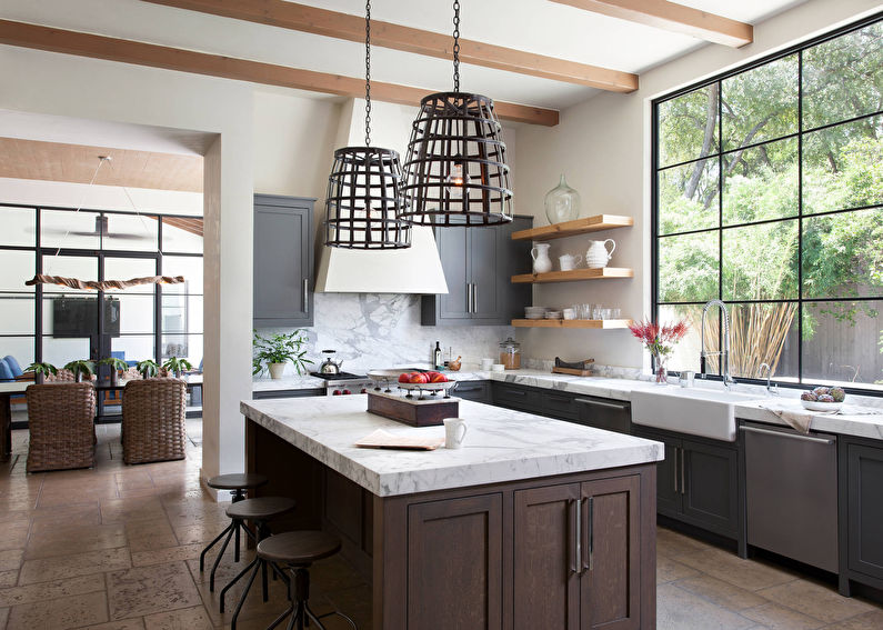 Italian style kitchen interior - photo