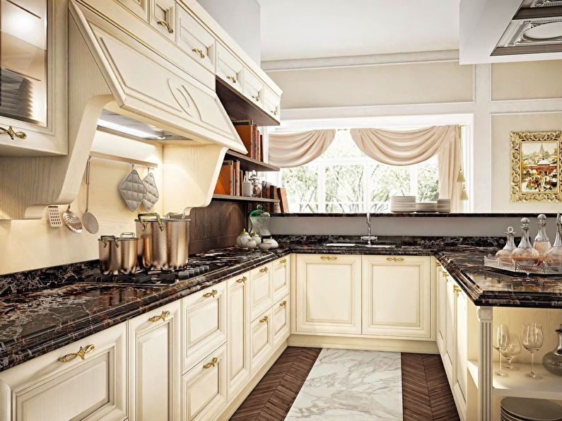 Italian style kitchen interior - photo
