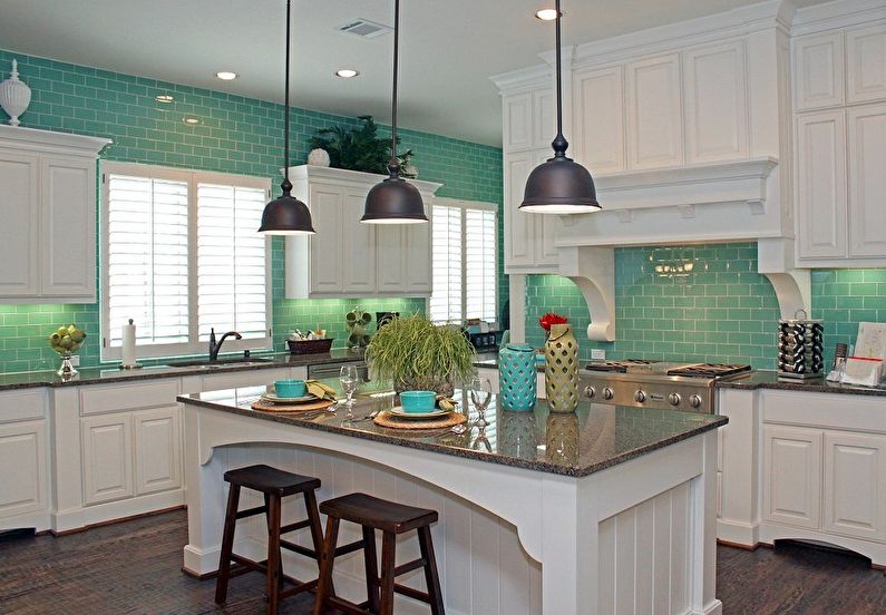 Italian style kitchen interior - photo