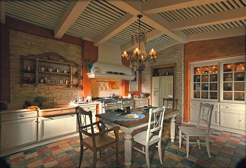 Italian style kitchen interior - photo