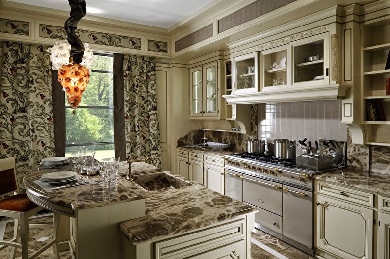 Italian style kitchen interior - photo