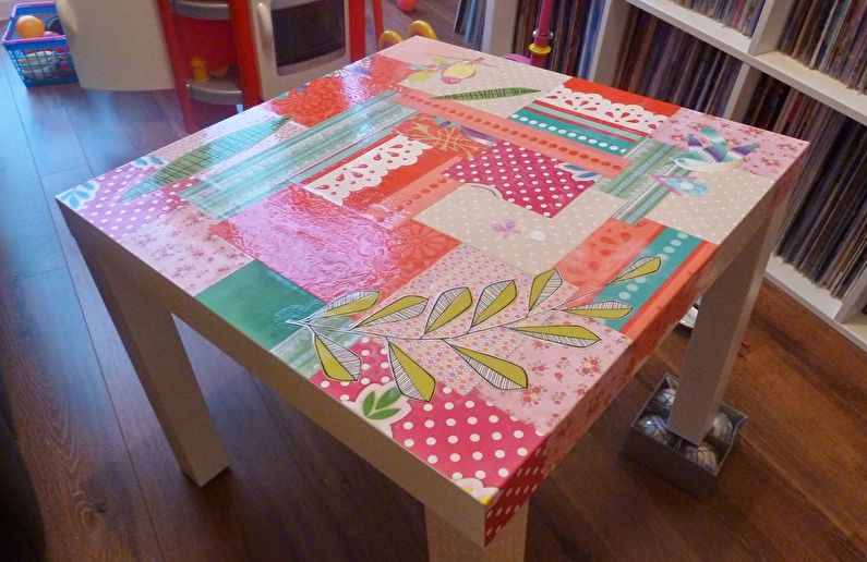 Decoupage - DIY old table decor