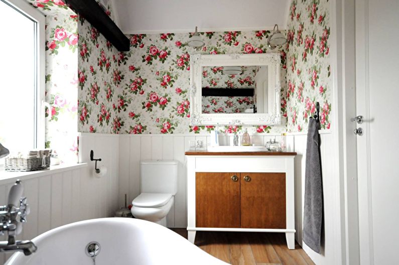 Design of a small bathroom in Provence style