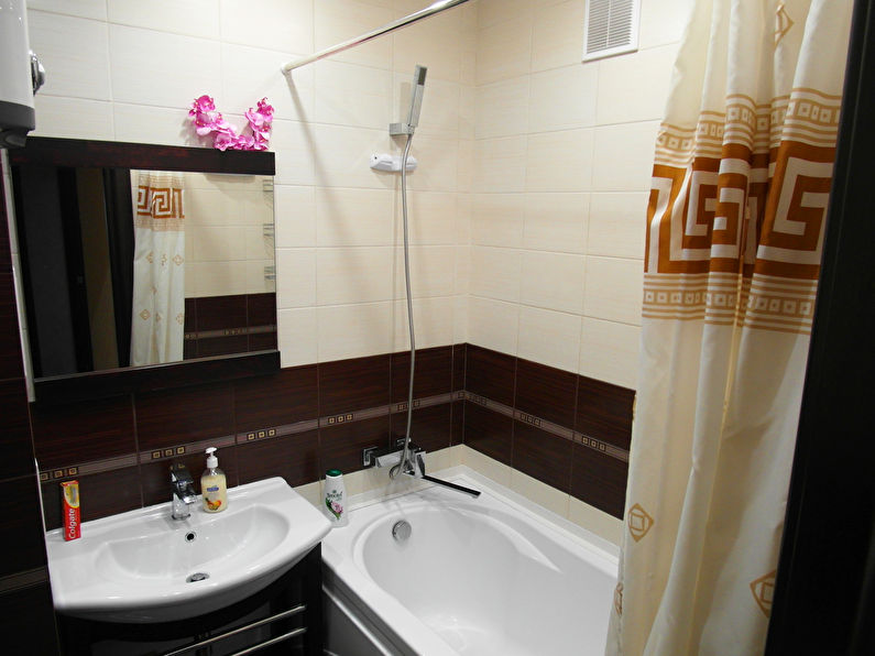 Design of a small bathroom of 2 sq.m.