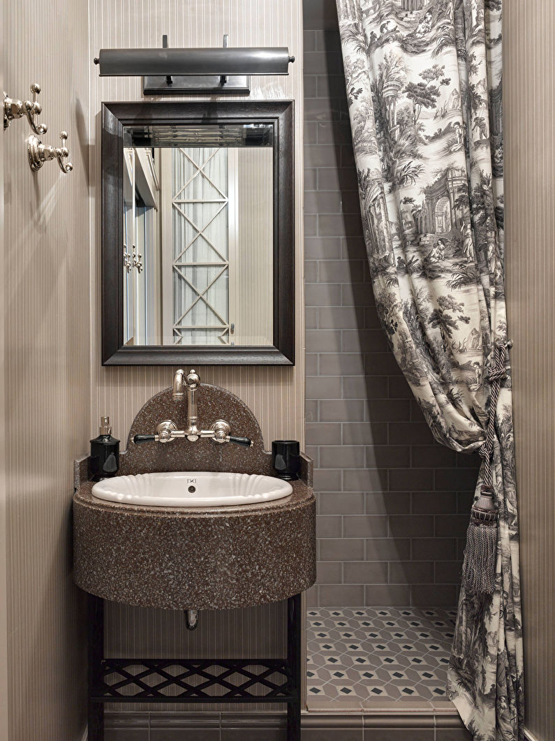 Design of a small bathroom of 3 sq.m.