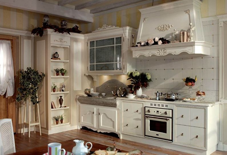 Provence style in the interior of the kitchen
