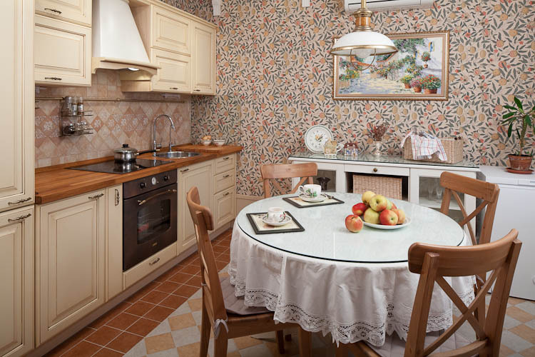 Wallpaper for the kitchen in the style of provence