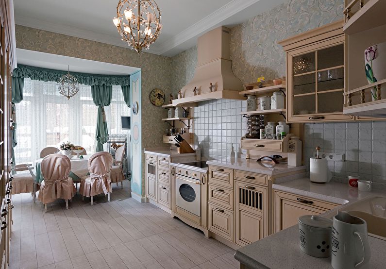 Wallpaper for the kitchen in the style of provence