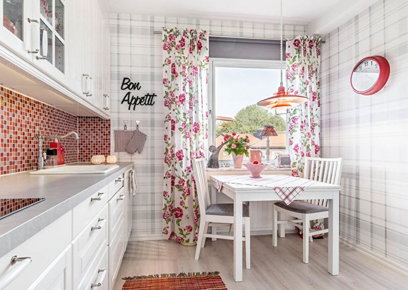 Wallpaper for the kitchen in the style of provence