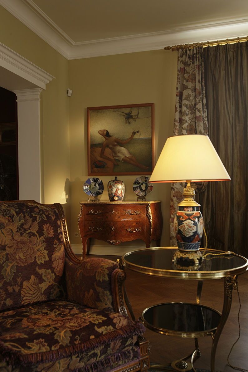 English style living room, Moscow