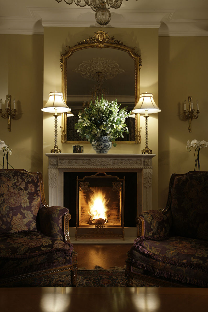 English style living room, Moscow