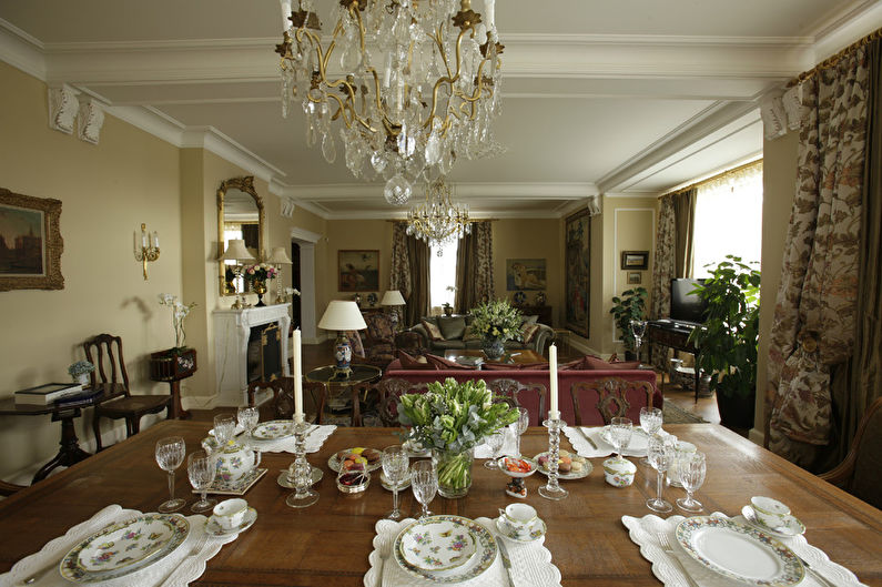 English style living room, Moscow