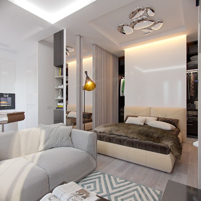 Interior of a micro-apartment on Begovaya