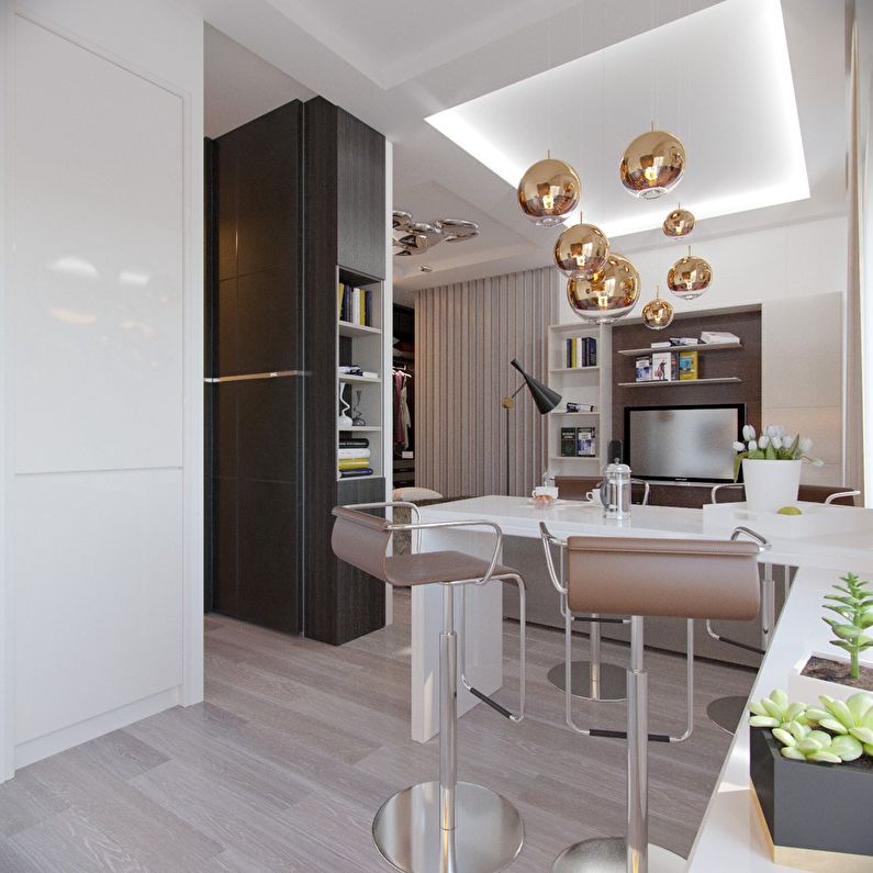 Interior of a micro-apartment on Begovaya