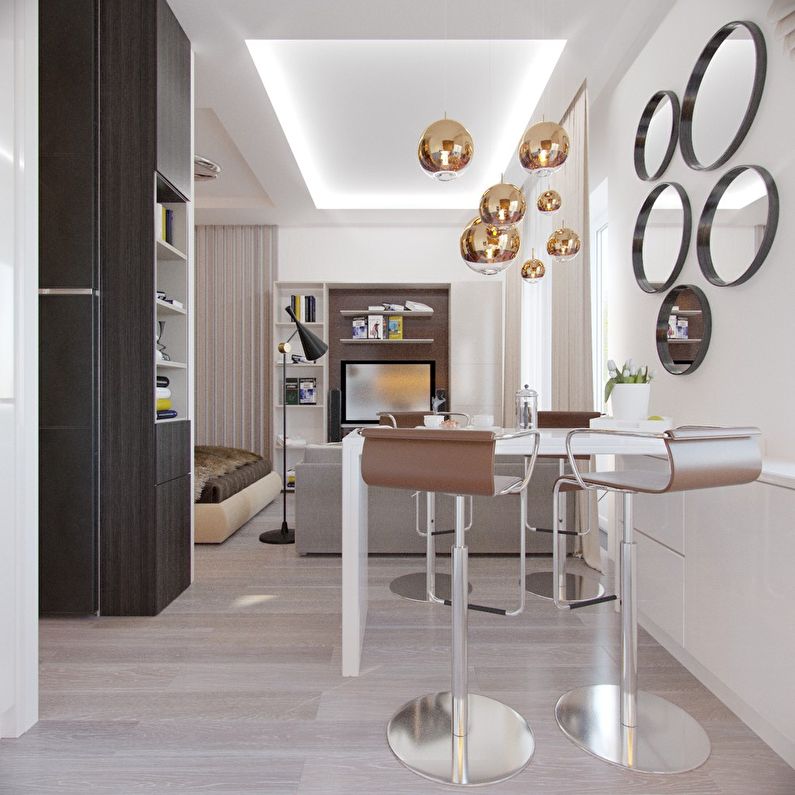 Interior of a micro-apartment on Begovaya