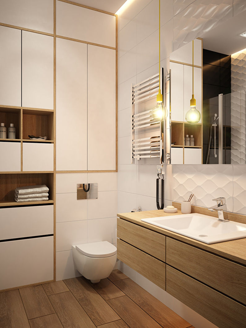 Bathroom interior “Harmony of contrasts”