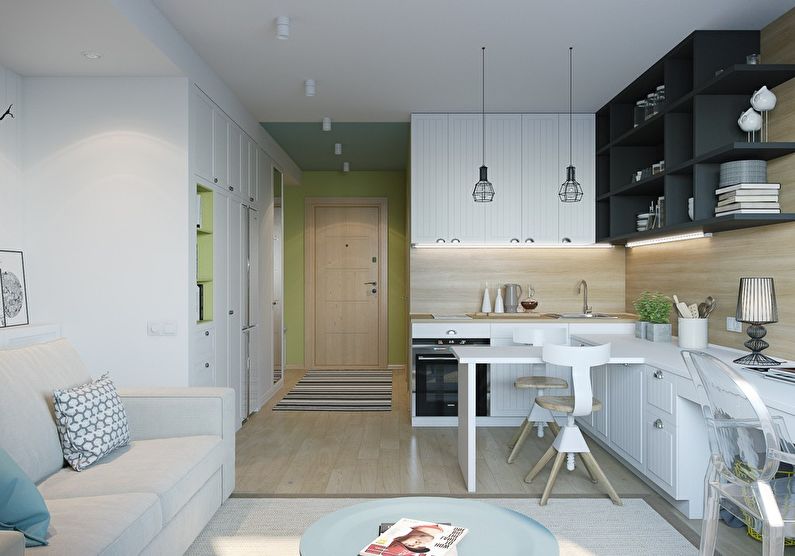 Studio-Apartment-Design für ein junges Mädchen