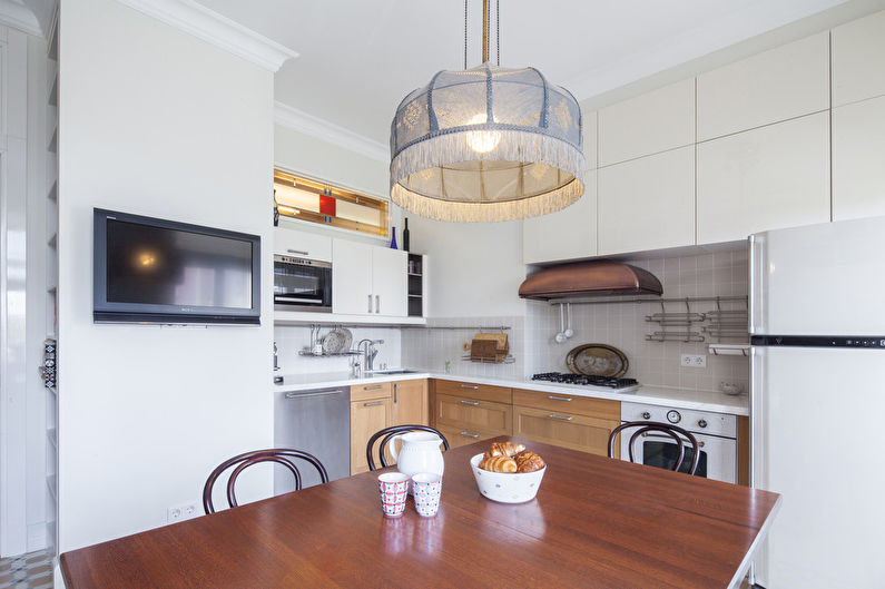 Kitchen design with lampshade
