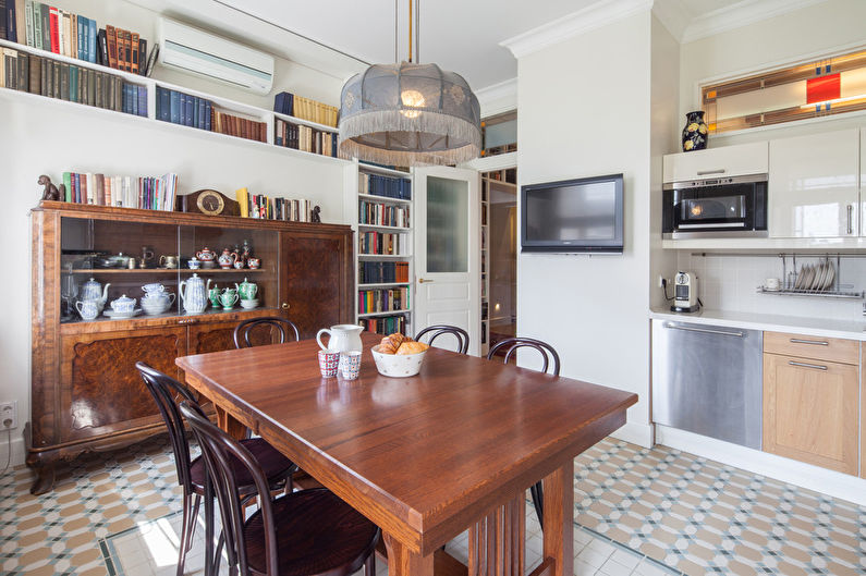 Kitchen design with lampshade