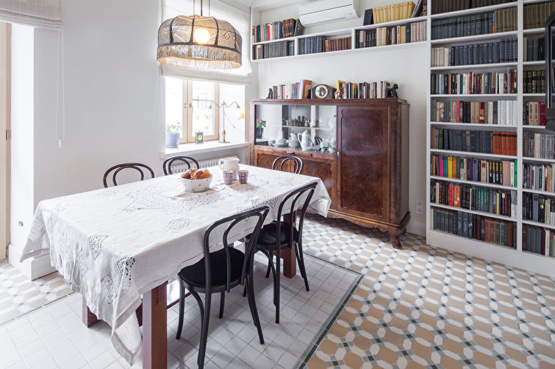 Kitchen design with lampshade