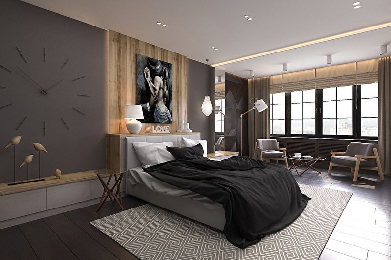 Modern style bedroom interior
