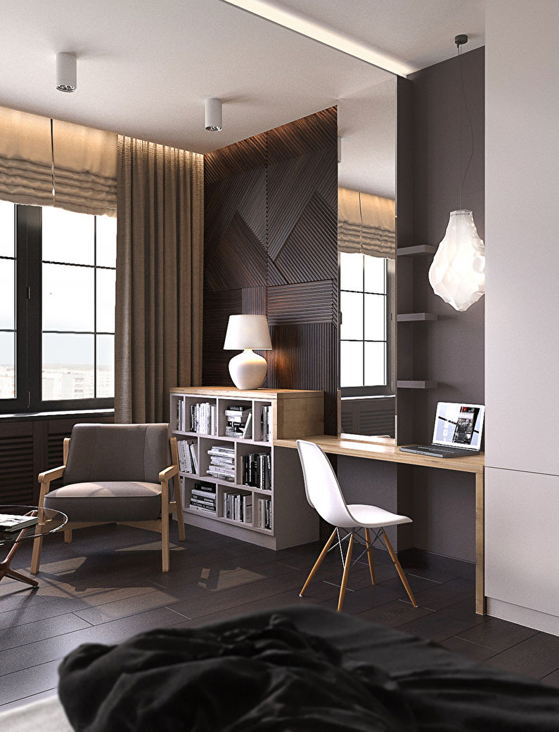 Modern style bedroom interior