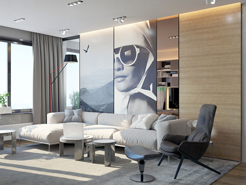 Soft contrasts: Apartment for a family with a child