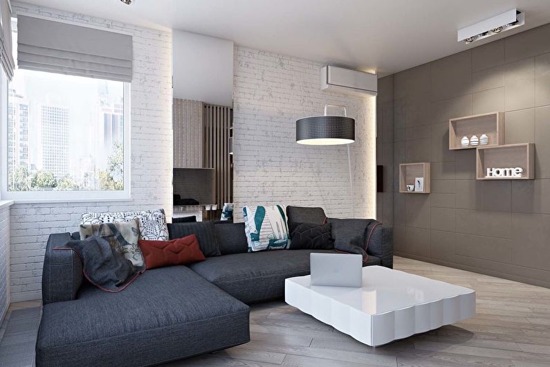 Loft style studio for a young couple