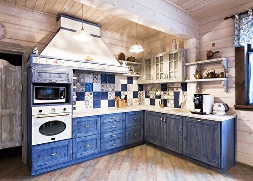 Wooden kitchen in country style