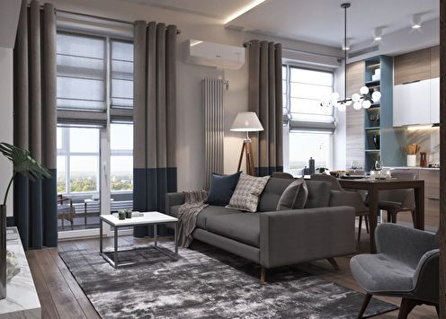 Apartment design in Moscow, 66 sq.m.
