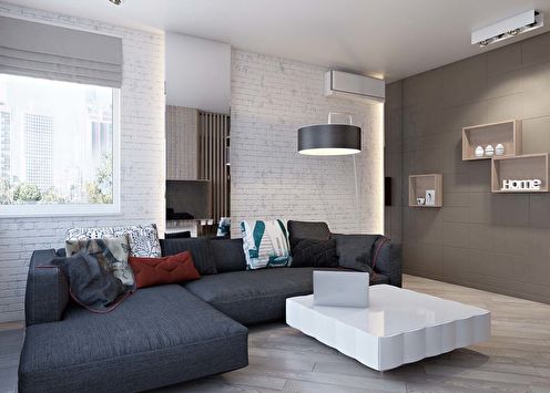 Loft style studio for a young couple