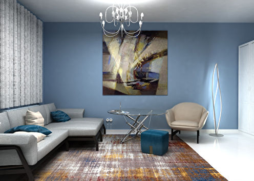 Interior of a studio apartment 32 m2