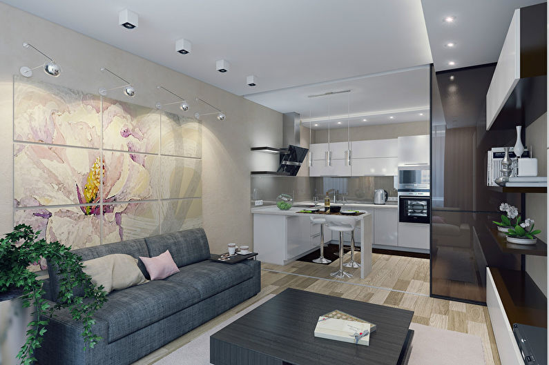Interior of a Small Apartment, 50 m2 - photo 2