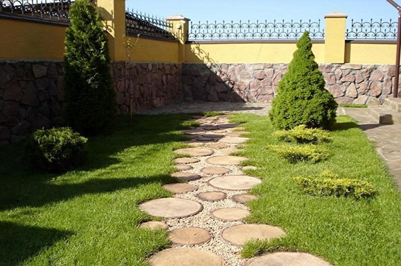 DIY Trädgårdsvägar - Trästövar