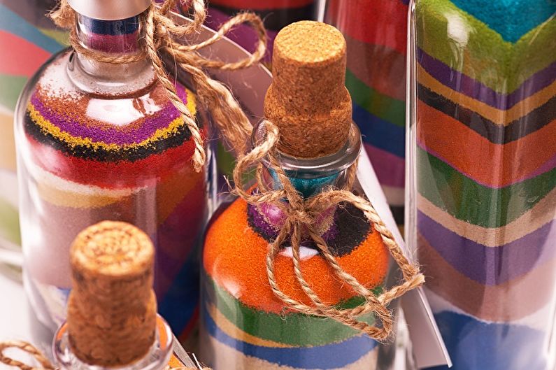 Décor de bouteille de bricolage - Décor de sel