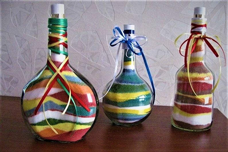 Décor de bouteille de bricolage - Décor de sel