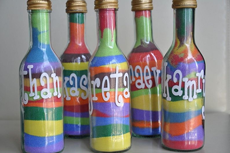 Décor de bouteille de bricolage - Décor de sel