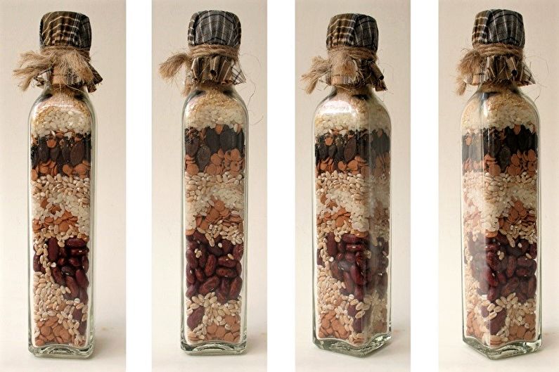 Décor de bouteille de bricolage - Décor de grain